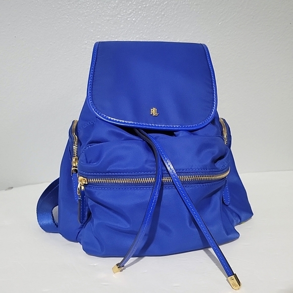 LAUREN Ralph Lauren Keely Soft Nylon Backpack Small Blue - Picture 11 of 12